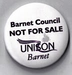 Barnet council not for sale badge