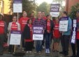 YCB care workers on strike September 2014